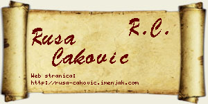 Rusa Caković vizit kartica